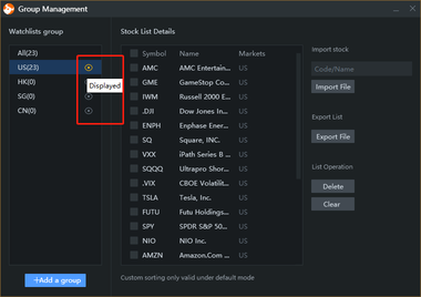 How to manage a watchlist group?