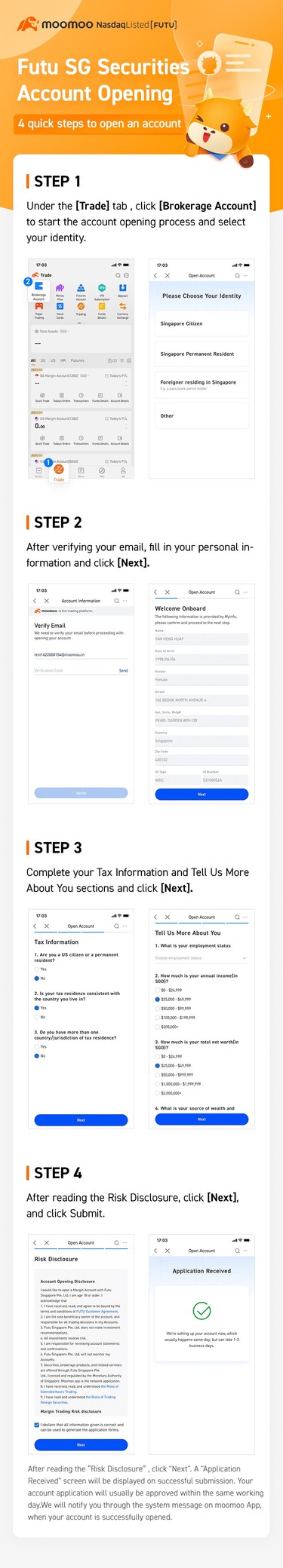 Singapore User Guide: What you need to open a moomoo account?